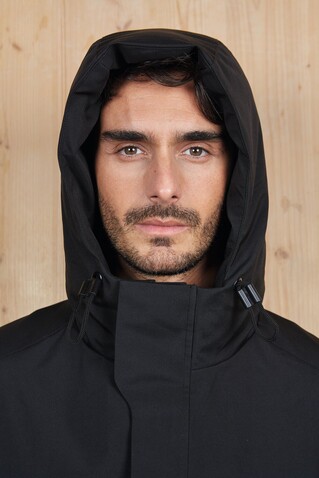 ALFI MEN WARM JACKET - Deep Black bedrucken, Art.-Nr. N04002-DB-3XL