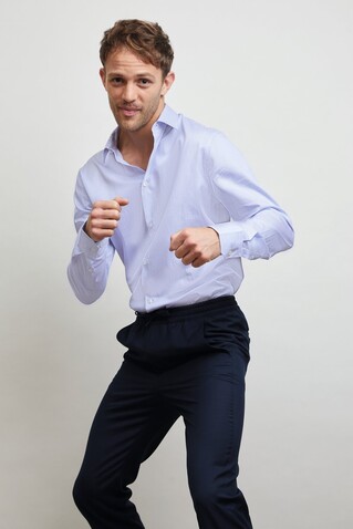 BAPTISTE MEN - Blau Gestreift bedrucken, Art.-Nr. N04338-BS-4XL BAPTISTE MEN - Blau Gestreift bedrucken, Art.-Nr. N04338-BS-4XL