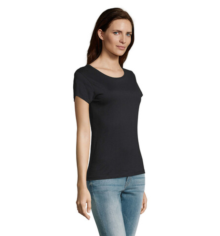 TEMPO WOMEN 185 T-SHIRT - Deep Black bedrucken, Art.-Nr. R03257-DB-XS