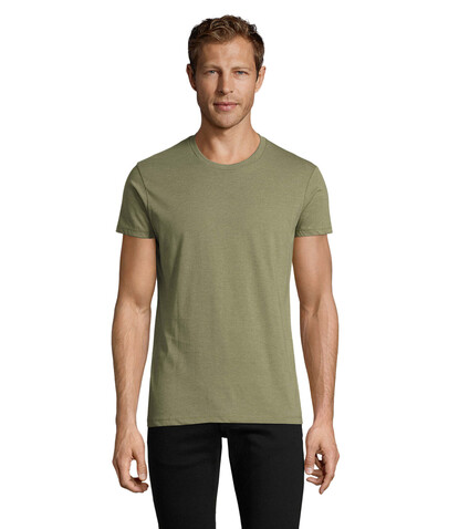 REGENT FIT HERREN 150g - Heather Khaki bedrucken, Art.-Nr. S00553-HK-M REGENT FIT HERREN 150g - Heather Khaki bedrucken, Art.-Nr. S00553-HK-M