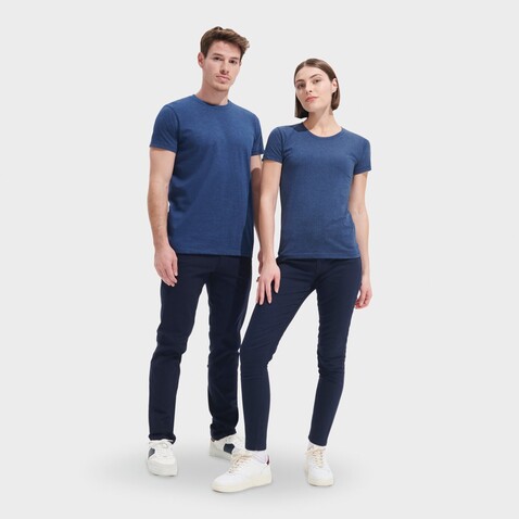 REGENT FIT HERREN 150g - Heather Denim bedrucken, Art.-Nr. S00553-HD-XL