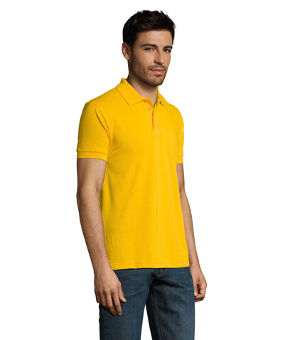 PRIME HERREN POLO 200g - Gold bedrucken, Art.-Nr. S00571-GO-3XL