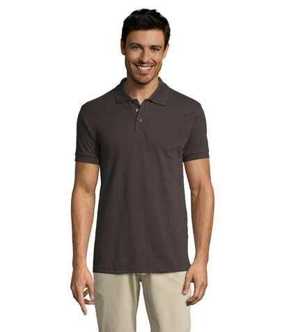 PRIME HERREN POLO 200g - Dunkelgrau bedrucken, Art.-Nr. S00571-DG-5XL