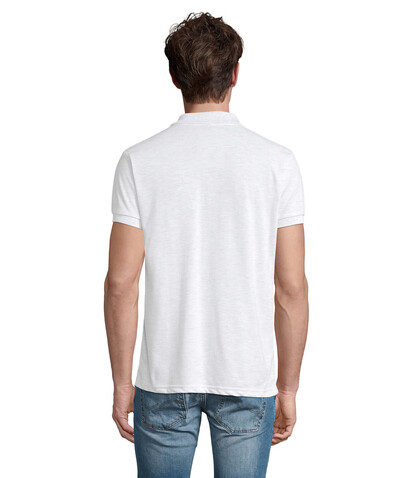 PRIME HERREN POLO 200g - Ash bedrucken, Art.-Nr. S00571-AS-XXL