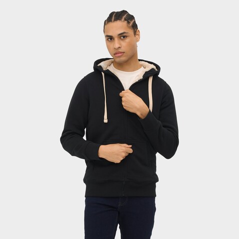 SHERPA UNISEX ZIPPED JACKET - Schwarz bedrucken, Art.-Nr. S00584-BK-L SHERPA UNISEX ZIPPED JACKET - Schwarz bedrucken, Art.-Nr. S00584-BK-L