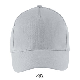 LONG BEACH FIVE PANEL CAP - Pure Grey bedrucken, Art.-Nr. S00594-PG-M