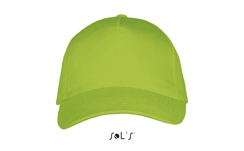 LONG BEACH FIVE PANEL CAP - Lime bedrucken, Art.-Nr. S00594-LM-M LONG BEACH FIVE PANEL CAP - Lime bedrucken, Art.-Nr. S00594-LM-M