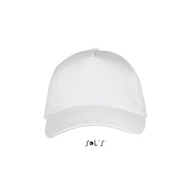 LONG BEACH FIVE PANEL CAP - White bedrucken, Art.-Nr. S00594-WH-M