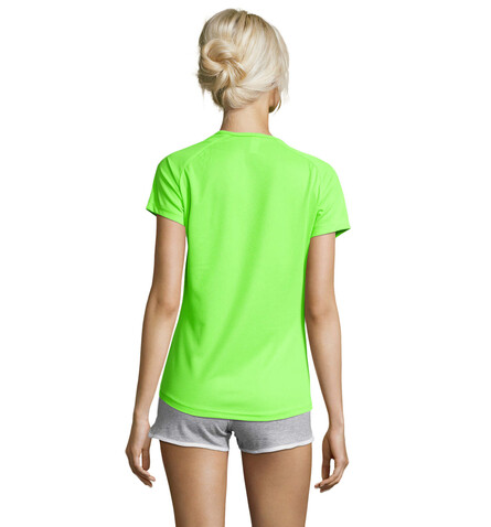 SPORTY DAMENT-SHIRT 140g - Neon Green bedrucken, Art.-Nr. S01159-NG-XL SPORTY DAMENT-SHIRT 140g - Neon Green bedrucken, Art.-Nr. S01159-NG-XL