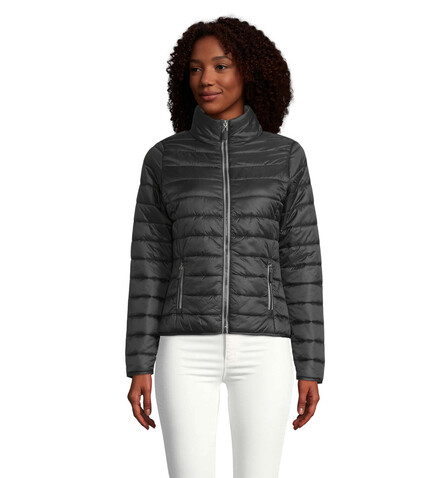 RIDE DAMEN JACKE 180g - Schwarz bedrucken, Art.-Nr. S01170-BK-XXL
