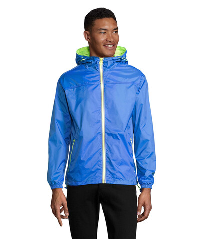 SKATE LINED WINDBREAKER - Royal/Neon Yellow bedrucken, Art.-Nr. S01171-DZ-S