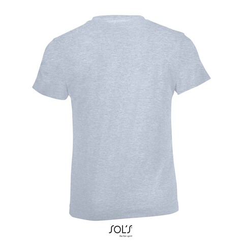 REGENT FIT KINDER 150g - Heather Sky bedrucken, Art.-Nr. S01183-HS-4XL