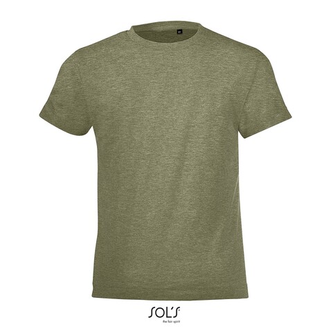 REGENT FIT KINDER 150g - Heather Khaki bedrucken, Art.-Nr. S01183-HK-XL REGENT FIT KINDER 150g - Heather Khaki bedrucken, Art.-Nr. S01183-HK-XL