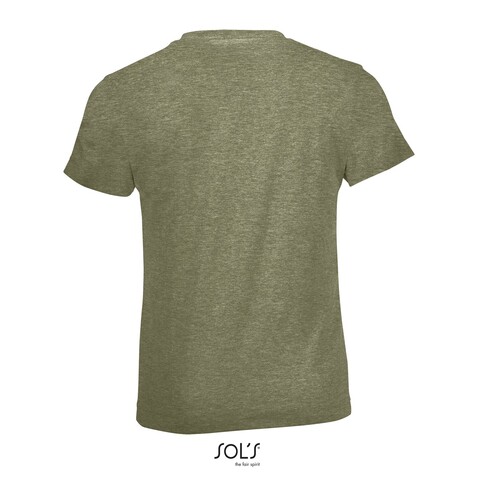 REGENT FIT KINDER 150g - Heather Khaki bedrucken, Art.-Nr. S01183-HK-XL REGENT FIT KINDER 150g - Heather Khaki bedrucken, Art.-Nr. S01183-HK-XL