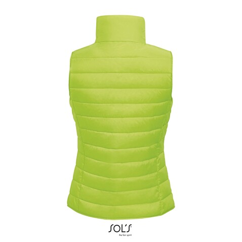 WAVE DAMEN BODYWARMER 180g - Neon Lime bedrucken, Art.-Nr. S01437-NL-XL
