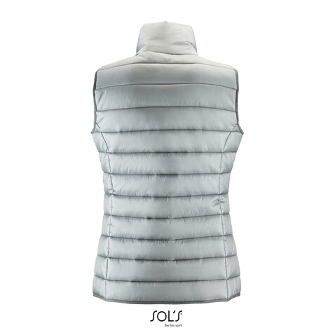 WAVE DAMEN BODYWARMER 180g - Metal Grey bedrucken, Art.-Nr. S01437-MG-M