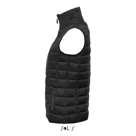WAVE DAMEN BODYWARMER 180g - Schwarz bedrucken, Art.-Nr. S01437-BK-M