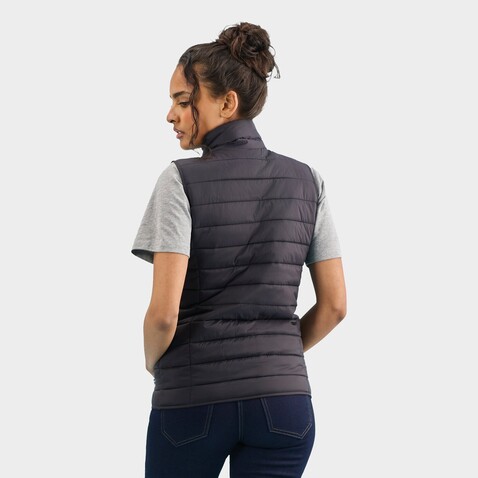 WAVE DAMEN BODYWARMER 180g - Schwarz bedrucken, Art.-Nr. S01437-BK-M