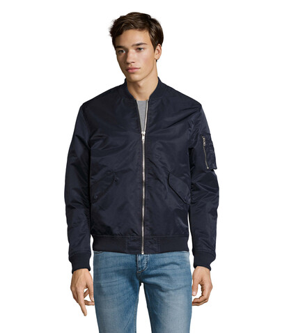REBEL UNISEX FASHION BOMBER - French Navy bedrucken, Art.-Nr. S01616-FN-XL