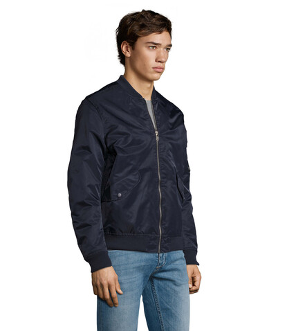REBEL UNISEX FASHION BOMBER - French Navy bedrucken, Art.-Nr. S01616-FN-XL