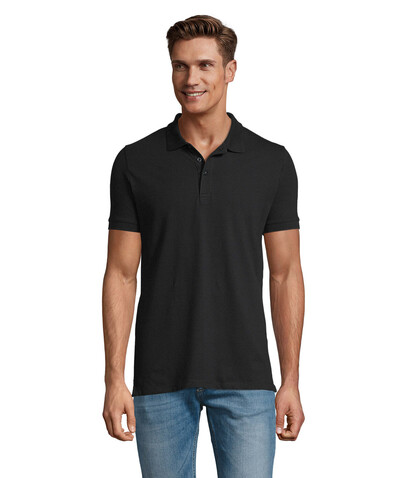 PHOENIX HERREN POLO 220g - Schwarz bedrucken, Art.-Nr. S01708-BK-M