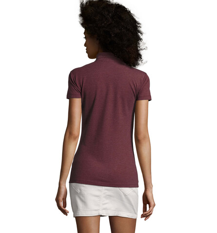 PHOENIX WOMEN ELASTANE POLO - Heather Oxblood bedrucken, Art.-Nr. S01709-HX-L PHOENIX WOMEN ELASTANE POLO - Heather Oxblood bedrucken, Art.-Nr. S01709-HX-L