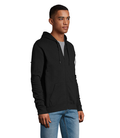 STONE UNI HOODIE 260g - Schwarz bedrucken, Art.-Nr. S01714-BK-M