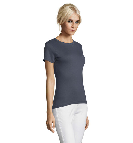 REGENT DAMENT-SHIRT 150g - Mausgrau bedrucken, Art.-Nr. S01825-MU-S