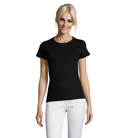 REGENT DAMENT-SHIRT 150g - Deep Black bedrucken, Art.-Nr. S01825-DB-S REGENT DAMENT-SHIRT 150g - Deep Black bedrucken, Art.-Nr. S01825-DB-S