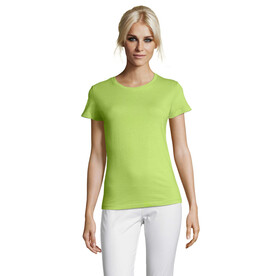 REGENT DAMENT-SHIRT 150g - Apple Green bedrucken, Art.-Nr. S01825-AG-L