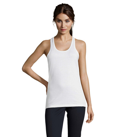 JUSTIN DAMEN TANK TOP 150g - White bedrucken, Art.-Nr. S01826-WH-XXL JUSTIN DAMEN TANK TOP 150g - White bedrucken, Art.-Nr. S01826-WH-XXL