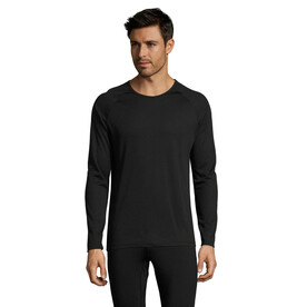 SPORTY LSL MEN T-SHIRT - Schwarz bedrucken, Art.-Nr. S02071-BK-XXL