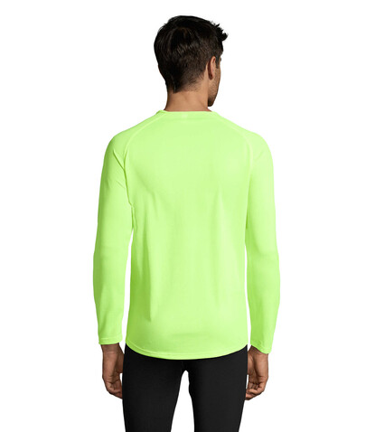 SPORTY LSL MEN T-SHIRT - Neon Yellow bedrucken, Art.-Nr. S02071-NE-S SPORTY LSL MEN T-SHIRT - Neon Yellow bedrucken, Art.-Nr. S02071-NE-S