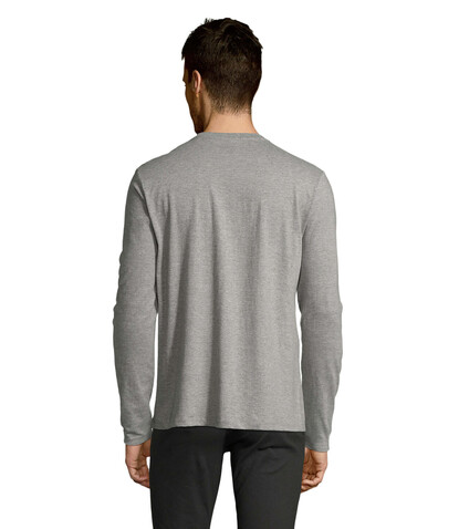 IMPERIAL LSL MEN T-Shirt190 - Graue Melange bedrucken, Art.-Nr. S02074-GM-XS