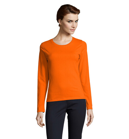 IMPERIAL Women lsl 190g - Orange bedrucken, Art.-Nr. S02075-OR-XXL IMPERIAL Women lsl 190g - Orange bedrucken, Art.-Nr. S02075-OR-XXL