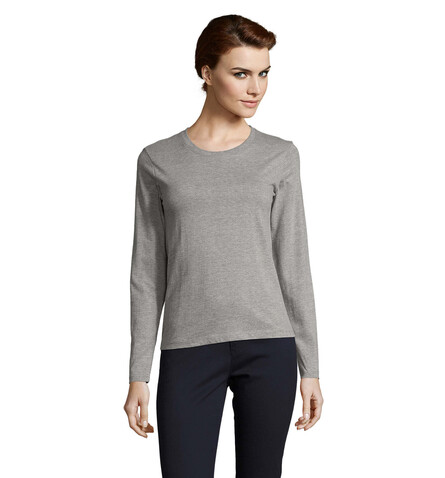 IMPERIAL Women lsl 190g - Graue Melange bedrucken, Art.-Nr. S02075-GM-XXL