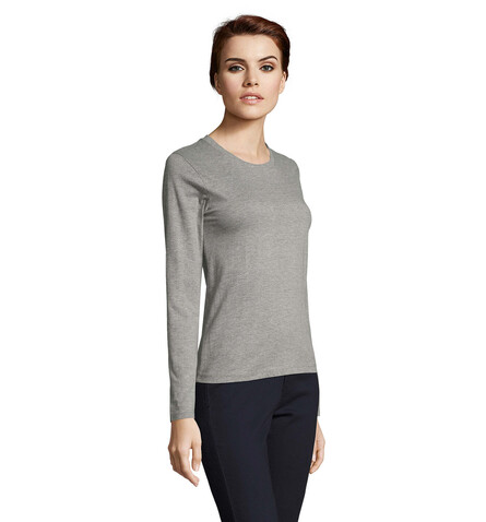 IMPERIAL Women lsl 190g - Graue Melange bedrucken, Art.-Nr. S02075-GM-XXL