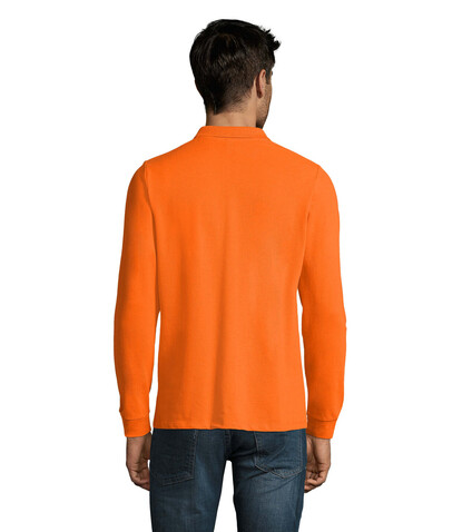 PERFECT MEN LSL POLO 180g - Orange bedrucken, Art.-Nr. S02087-OR-L PERFECT MEN LSL POLO 180g - Orange bedrucken, Art.-Nr. S02087-OR-L