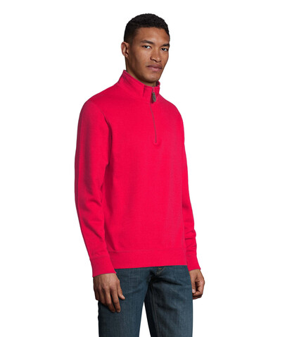 STAN Sweater Zip Kragen 260 - Red bedrucken, Art.-Nr. S02088-RD-XXL STAN Sweater Zip Kragen 260 - Red bedrucken, Art.-Nr. S02088-RD-XXL