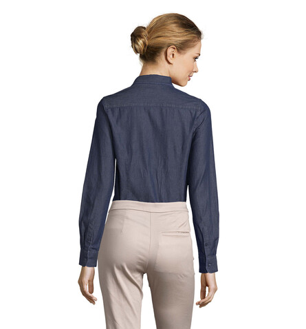 BARRY WOMEN DENIM SHIRT - Brut Denim bedrucken, Art.-Nr. S02101-EV-S