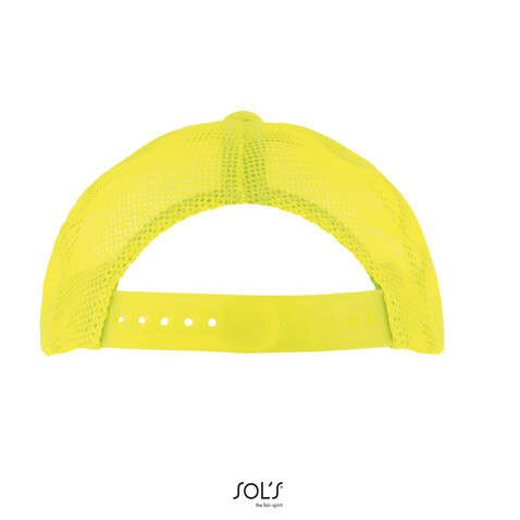 BUBBLE KIDS 5 PANEL CAP - White/Neon Yellow bedrucken, Art.-Nr. S03091-JQ-M