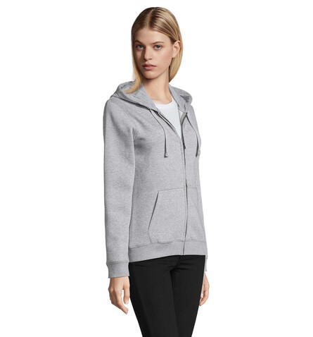 SPIKE HOOD DAMEN 280gr - Grau-Melange 2 bedrucken, Art.-Nr. S03106-GY-S SPIKE HOOD DAMEN 280gr - Grau-Melange 2 bedrucken, Art.-Nr. S03106-GY-S
