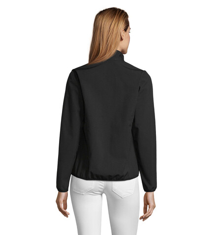 RADIAN WOMEN SOFTSHELL - Schwarz bedrucken, Art.-Nr. S03107-BK-L