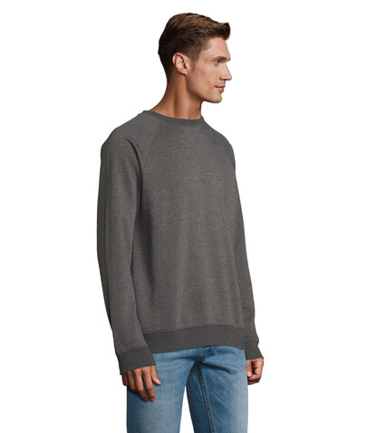 SPACE Unisex Sweater 280g - Charcoal Melange bedrucken, Art.-Nr. S03567-CE-XL