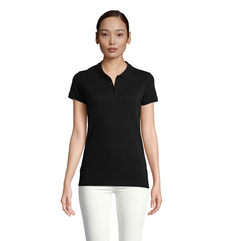 PLANET WOMEN Polo 170g - Schwarz bedrucken, Art.-Nr. S03575-BK-M PLANET WOMEN Polo 170g - Schwarz bedrucken, Art.-Nr. S03575-BK-M