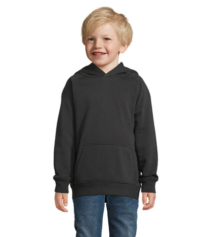 STELLAR KINDER KAPUZENPULLI - Schwarz bedrucken, Art.-Nr. S03576-BK-XXL