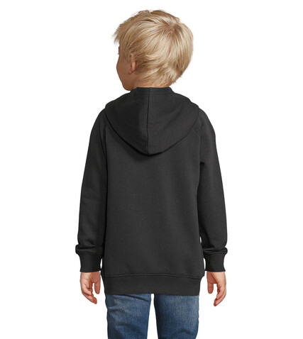 STELLAR KINDER KAPUZENPULLI - Schwarz bedrucken, Art.-Nr. S03576-BK-XXL