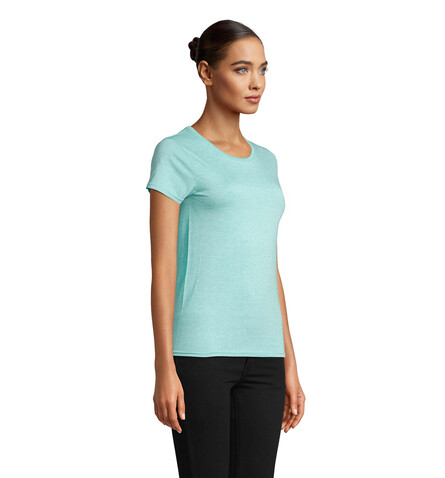 CRUSADER WOMEN T-Shirt 150g - Heather Light Green bedrucken, Art.-Nr. S03581-EJ-XL