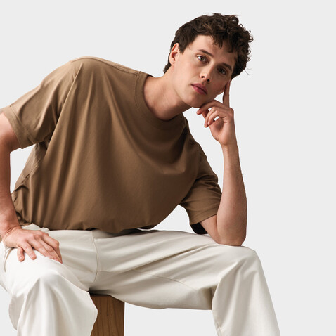BOXY MEN T-SHIRT OVERSIZE - Umber bedrucken, Art.-Nr. S03806-UM-XXL BOXY MEN T-SHIRT OVERSIZE - Umber bedrucken, Art.-Nr. S03806-UM-XXL