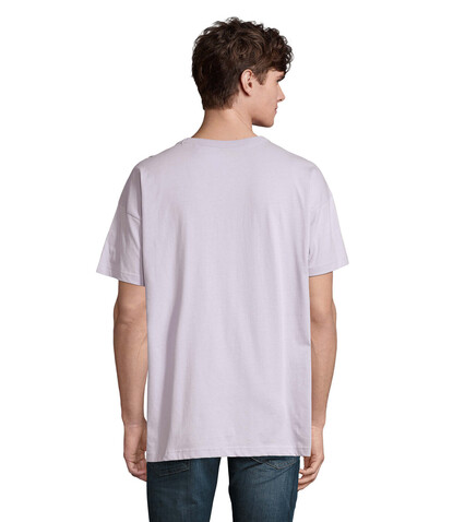 BOXY MEN T-SHIRT OVERSIZE - Lilac bedrucken, Art.-Nr. S03806-LL-XL
